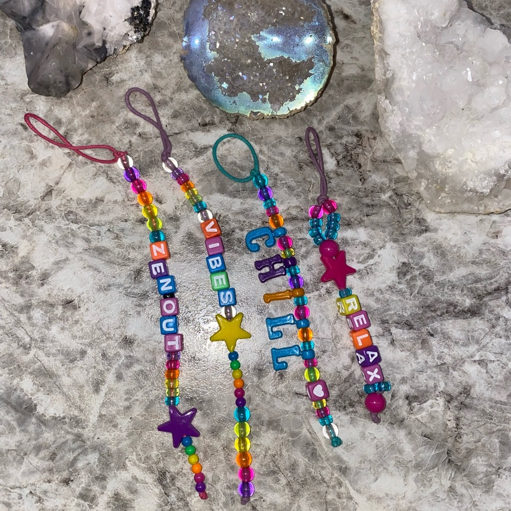 Beaded phone charms
